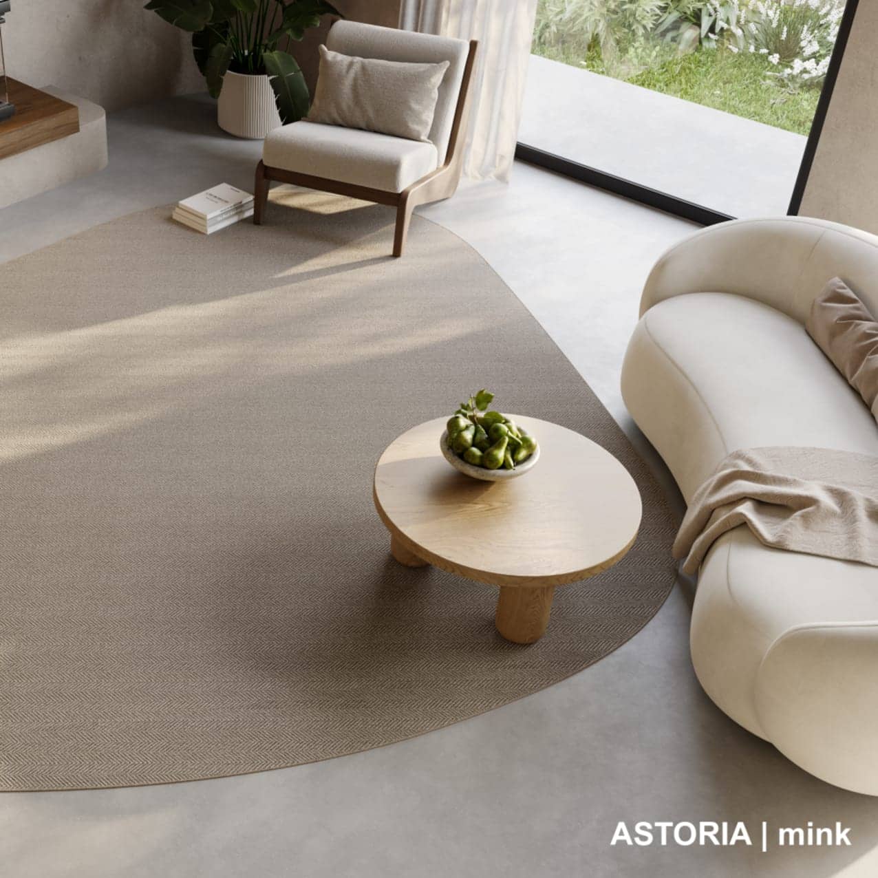 Astoria | Mink | Organic Shape: Boulder